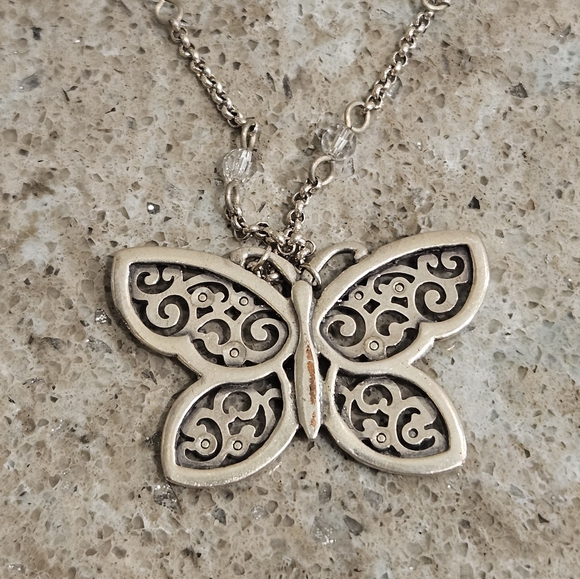 Brighton Butterfly Silver Plated Necklace - Picture 6 of 6